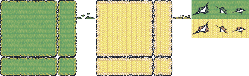 Grass and sand tiles